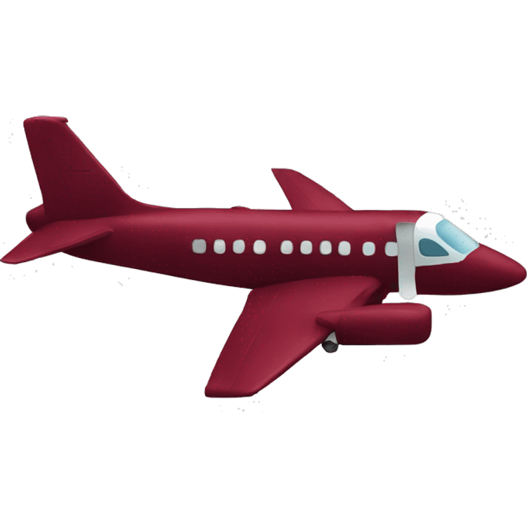 burgundy red plane travelling around the world emoji