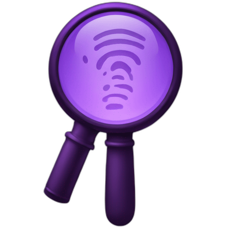 purple fingerprint magnifying glass emoji