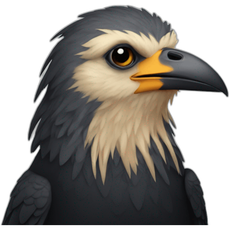 crow with blond hair emoji