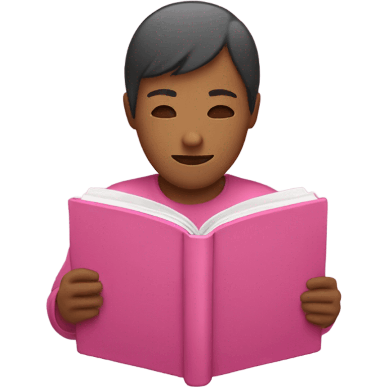 Reading book pink emoji