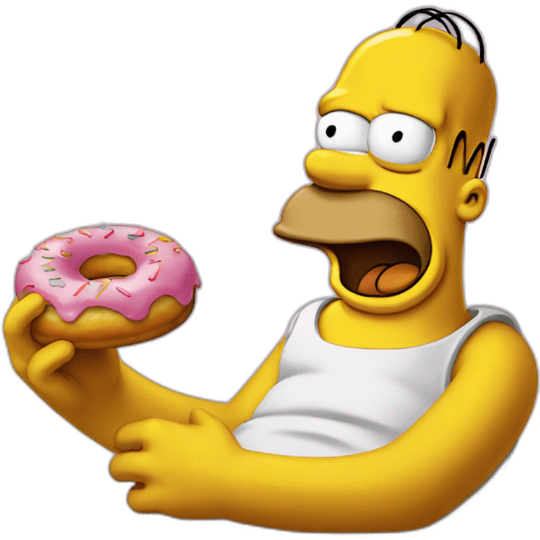 Homer simpson eating a donut emoji