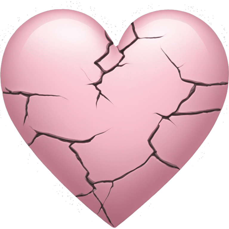 Light pink heart that’s cracked in the middle emoji