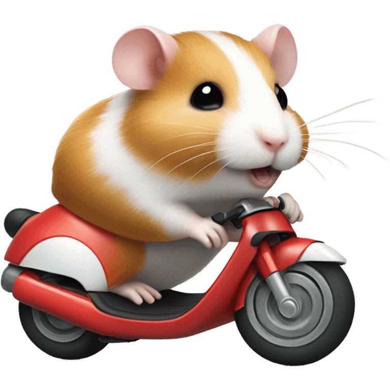 hamster riding a scooter emoji