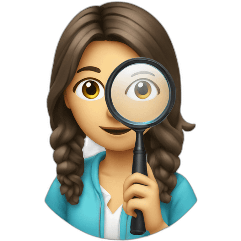 argentine girl with magnifying glass and pipe emoji