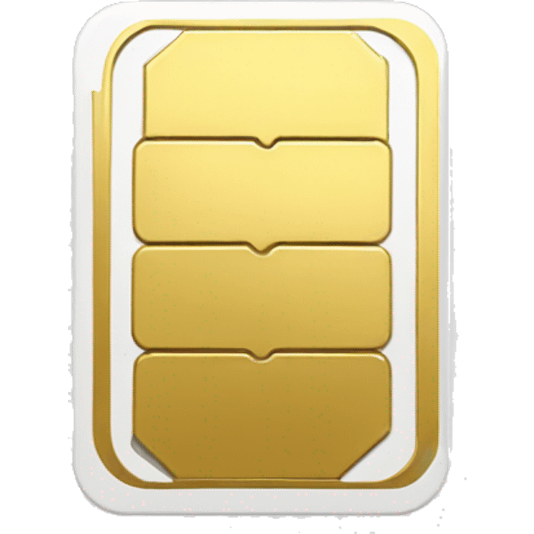 SIM card with white and gold colors emoji