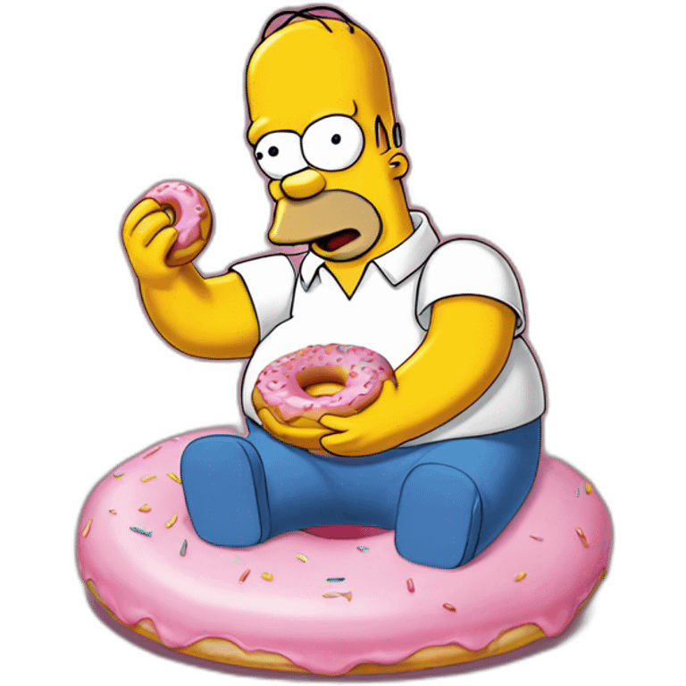 Homer simpson eating a donut emoji