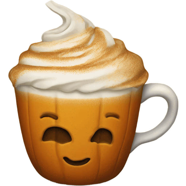 Realistic pumpkin latte emoji