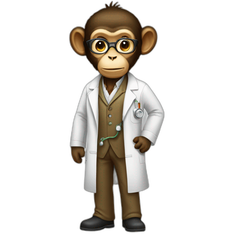 monkey scientist full body emoji