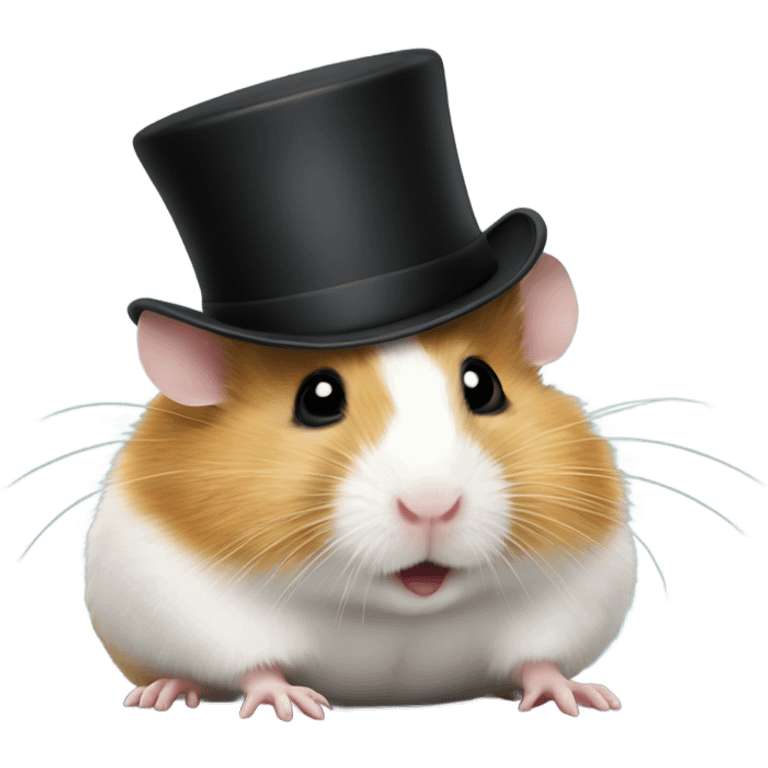 Hamster wearing a top hat emoji