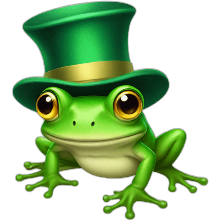 Magic frog with hat emoji