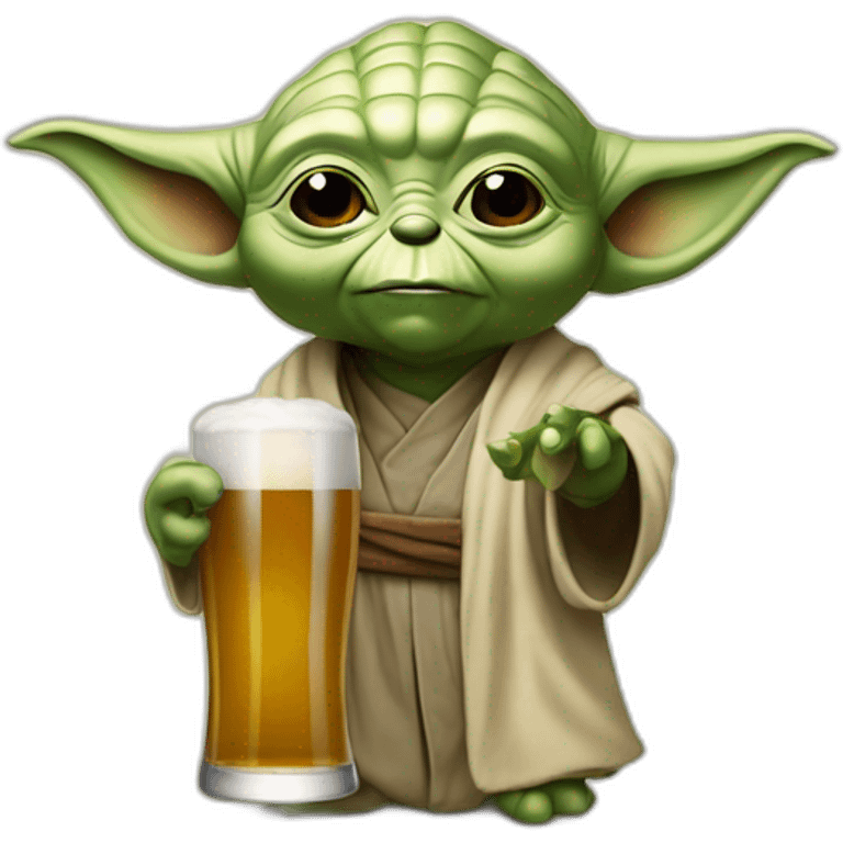 Yoda qui boit une biere emoji