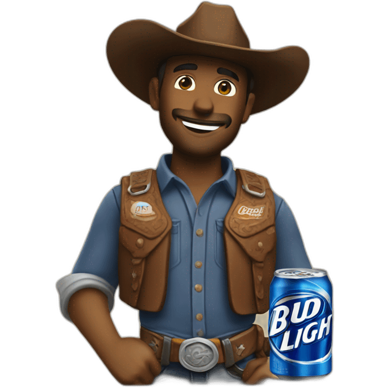 cowboy with bud light emoji