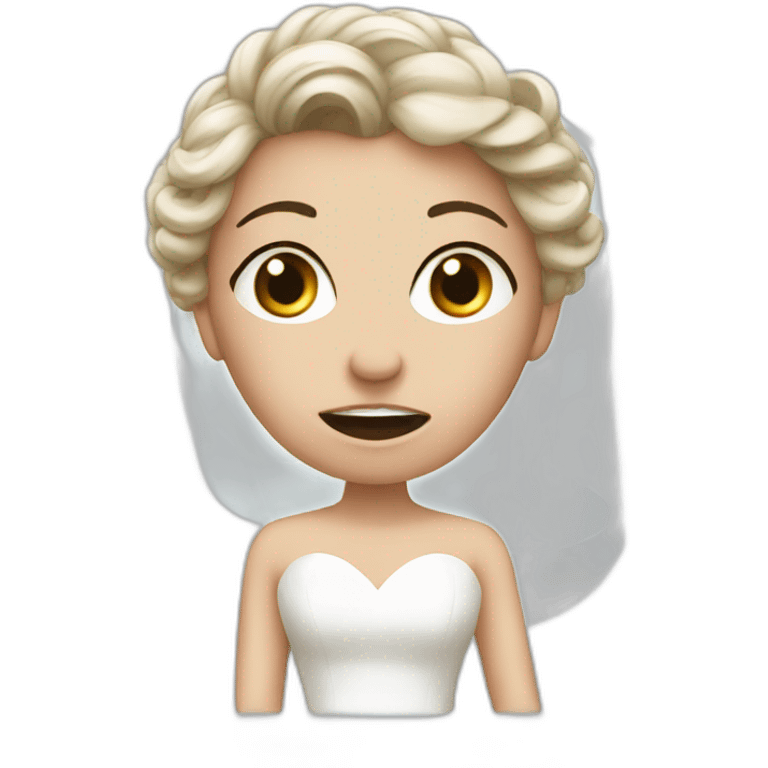 Someone threatening the bride emoji