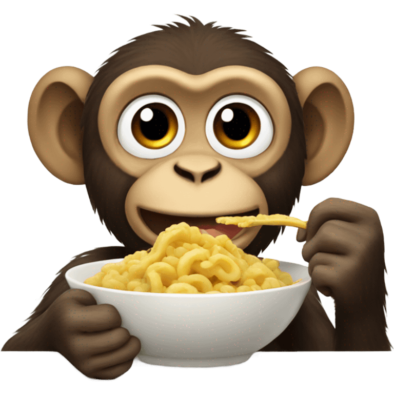 Monkey eating  emoji