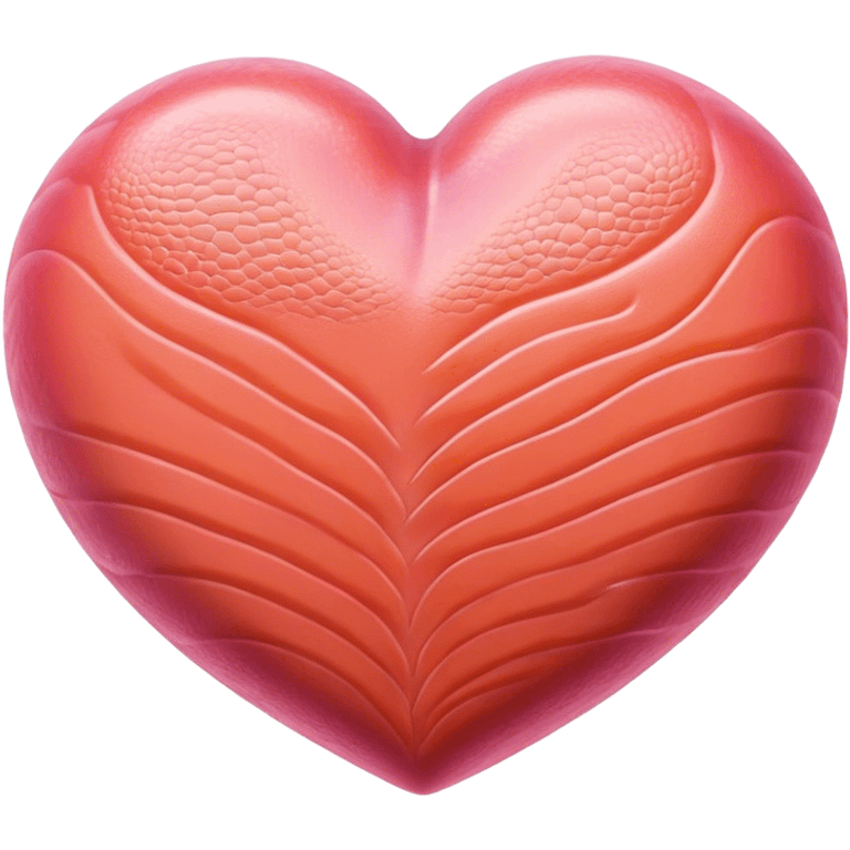 Pink salmon heart emoji