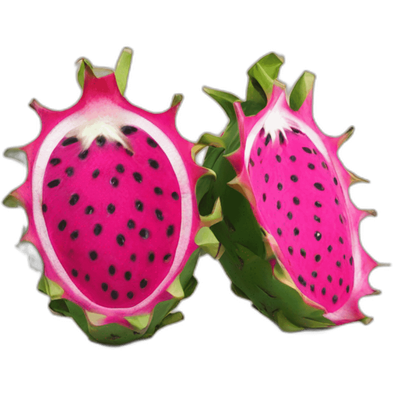 dragonfruit cut in half emoji