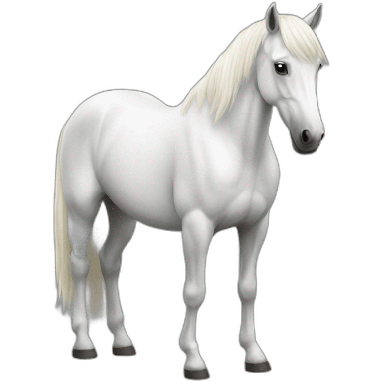 Horse-white emoji