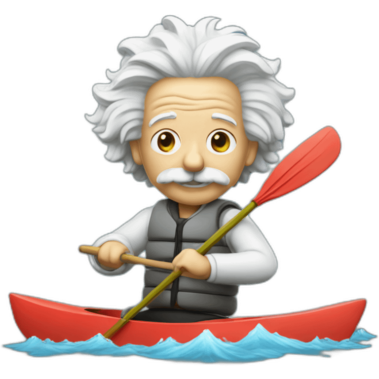 Einstein kayaking emoji