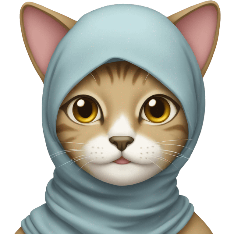 Cat with hijab emoji