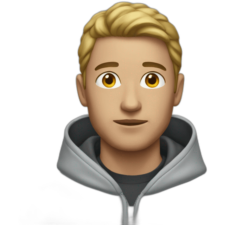 Men wearing a Nike hoodie emoji