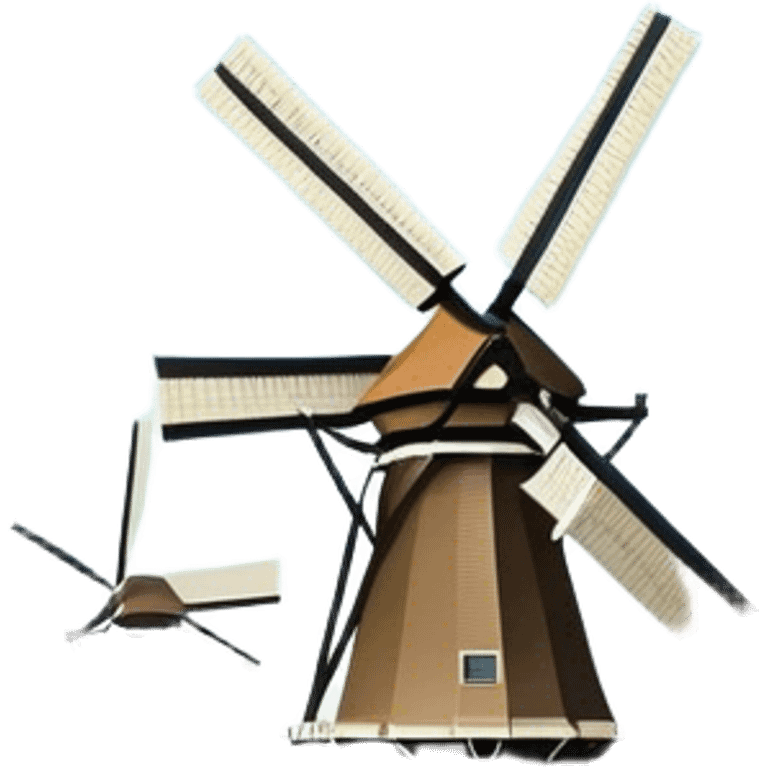 Cinematic Realistic Kinderdijk Windmills Landmark Emoji, showcasing traditional Dutch windmills aligned along a tranquil canal, with lush green fields, soft ripples in the water. emoji