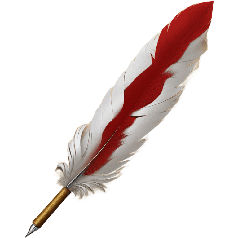 red Quill pen writing on parchment scroll emoji