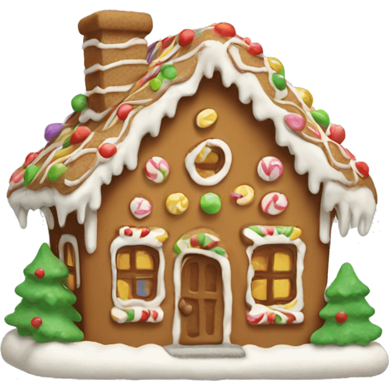 cute gingerbread house  emoji