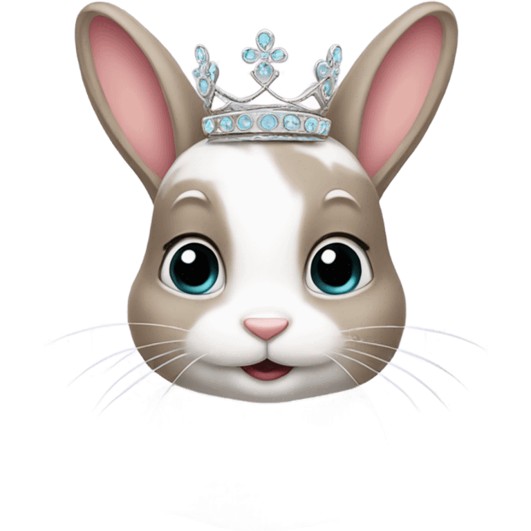 Bunny with a tiara  emoji