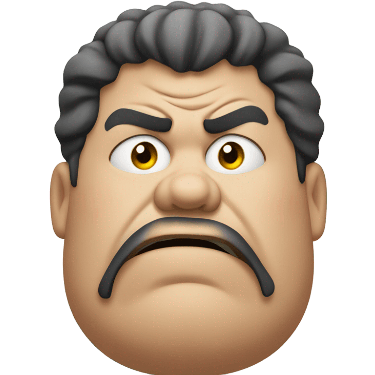 1 extremely angry overweight man emoji