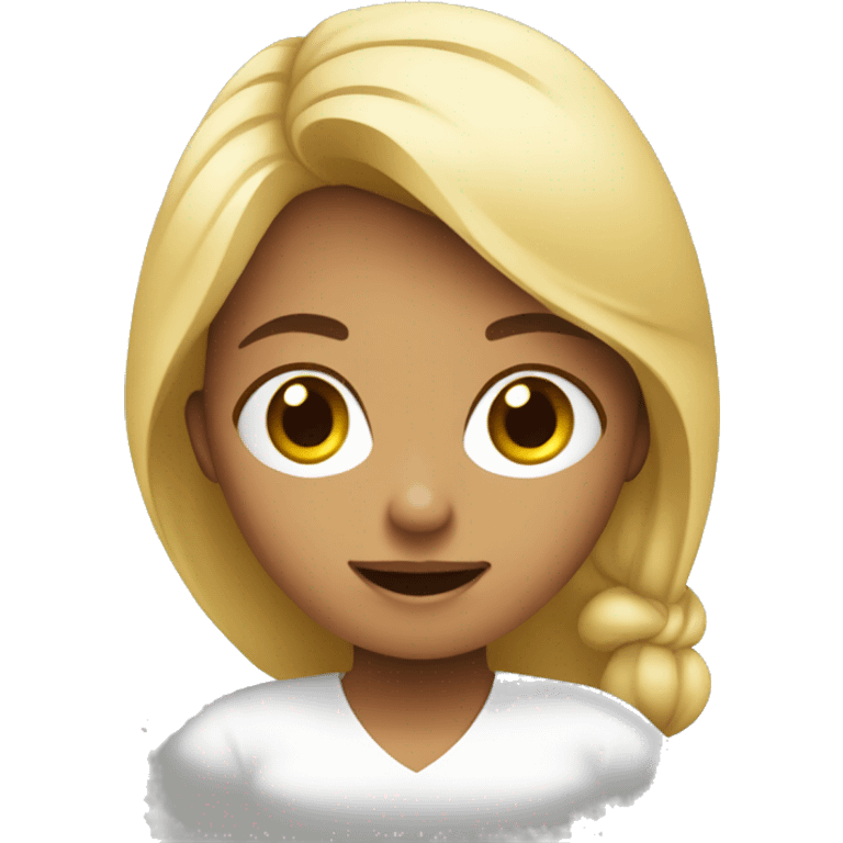 Menina como celular na mão  emoji