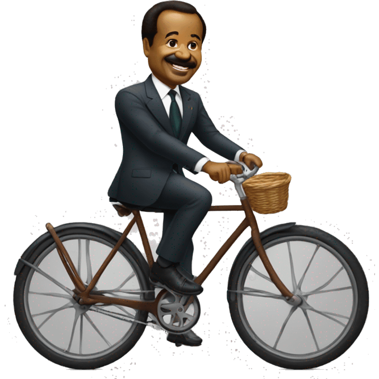 Paul biya sur un vélo emoji