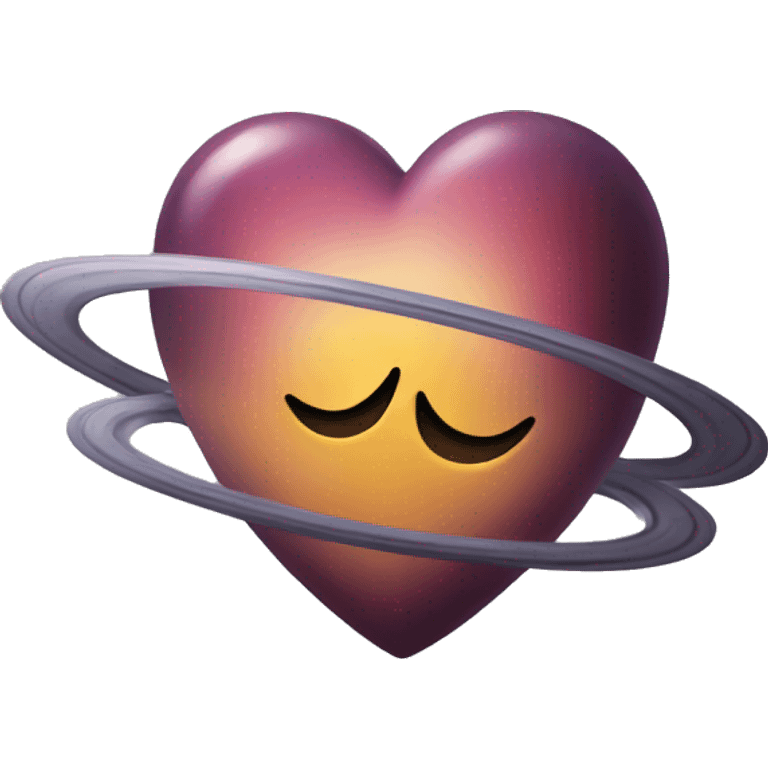 heart shape saturn emoji