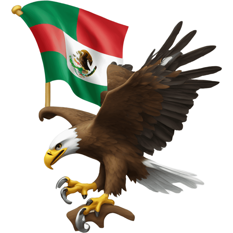 Eagle with Mexican flag emoji