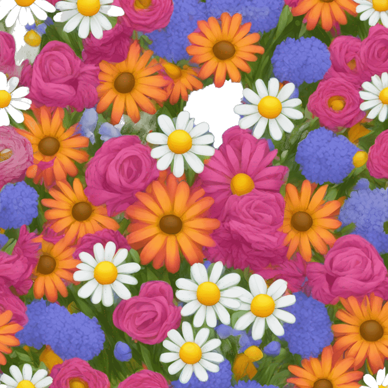 Colourful flowers bouquet  emoji