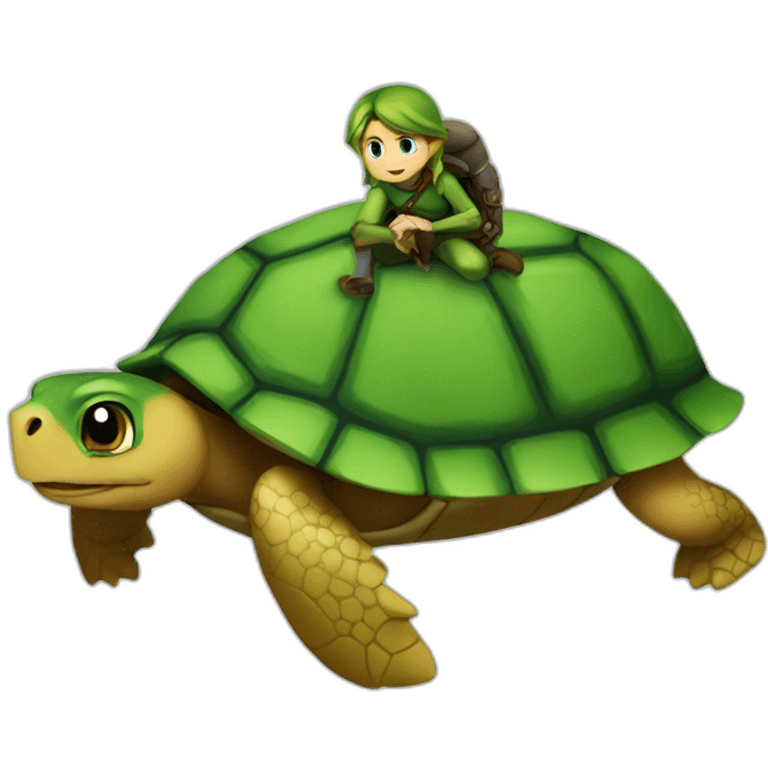 Link on a turtle emoji