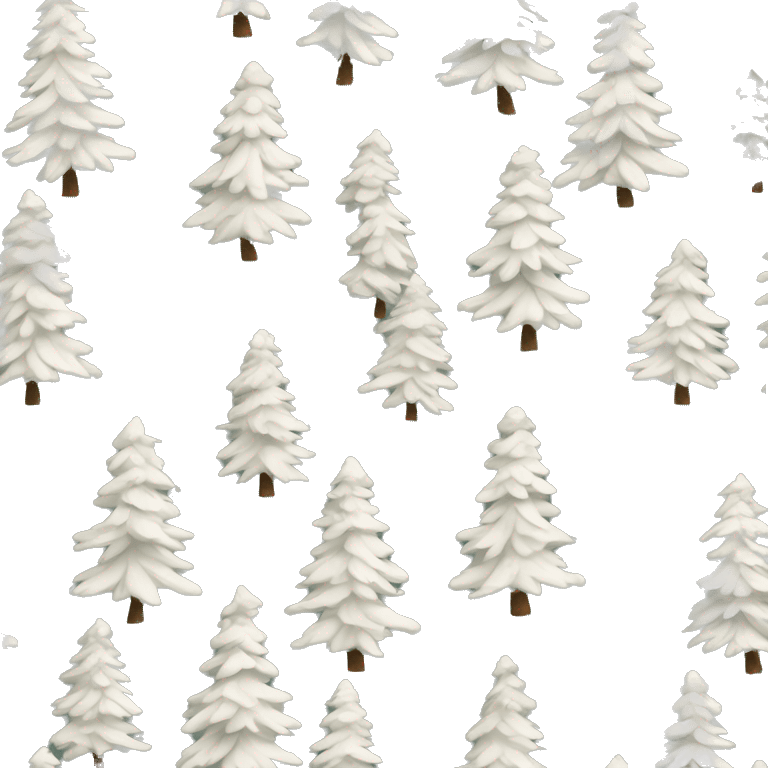 Realistic isolated off white fir christmas tree   emoji