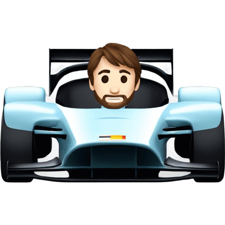 Fernando Alonso in Aston Martin f1 car emoji