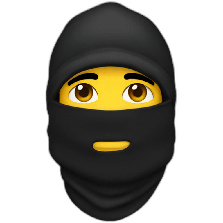 rapper with balaclava 667 emoji