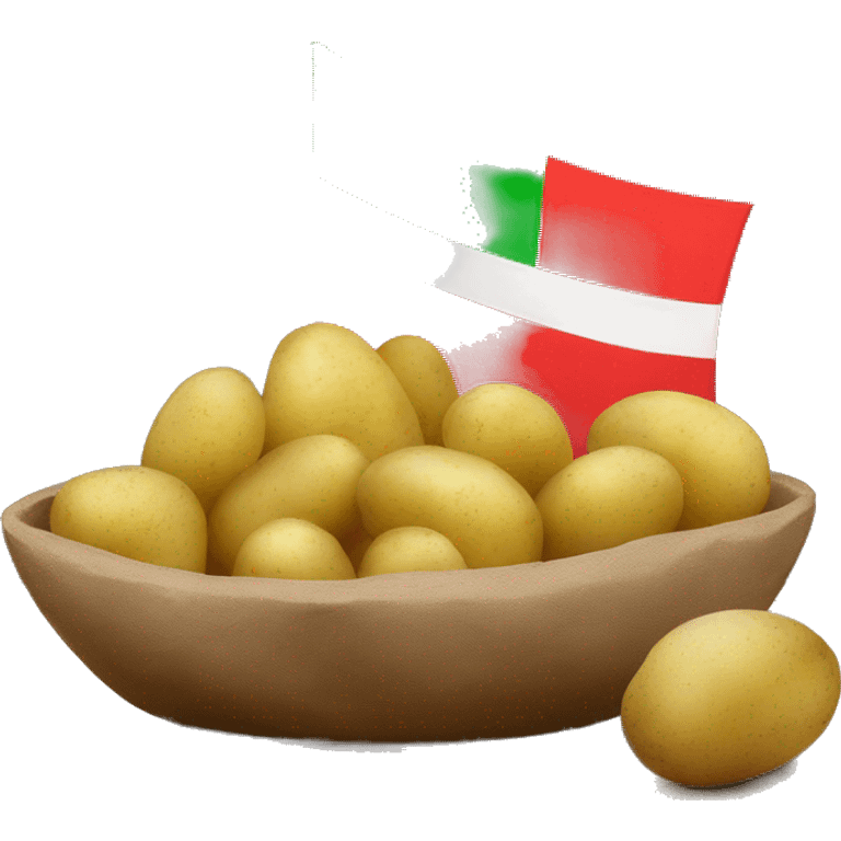 Lushkoshenko with potatoes and the flag of Belarusians  emoji