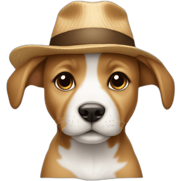 Puppy in hat emoji