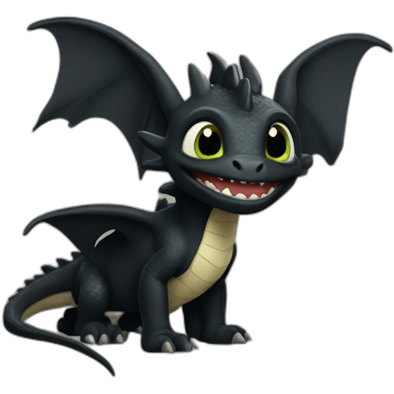 Toothless dragon emoji