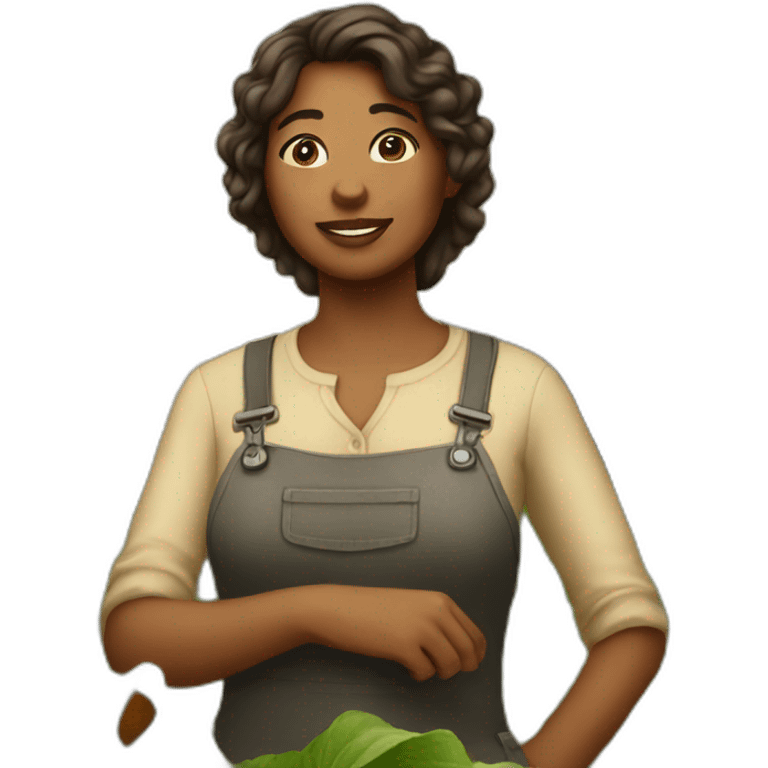 Woman on the farm emoji