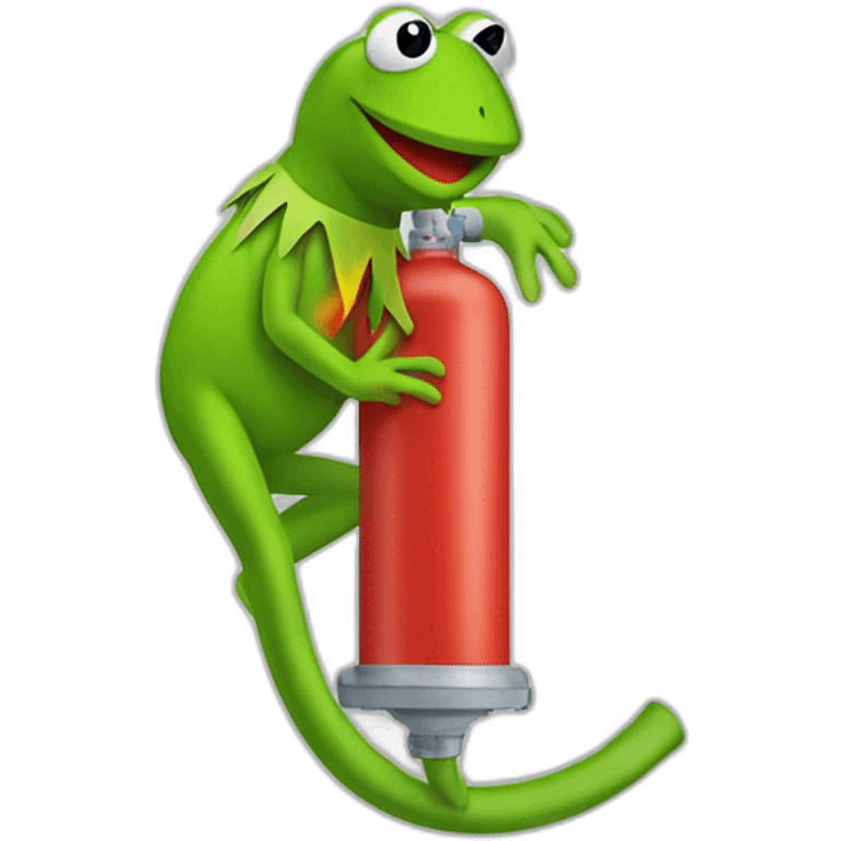 kermit frog fire hose emoji