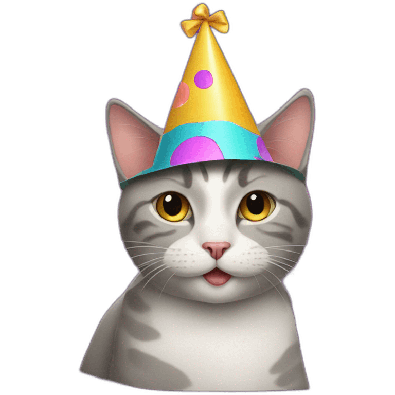 cat with party hat emoji