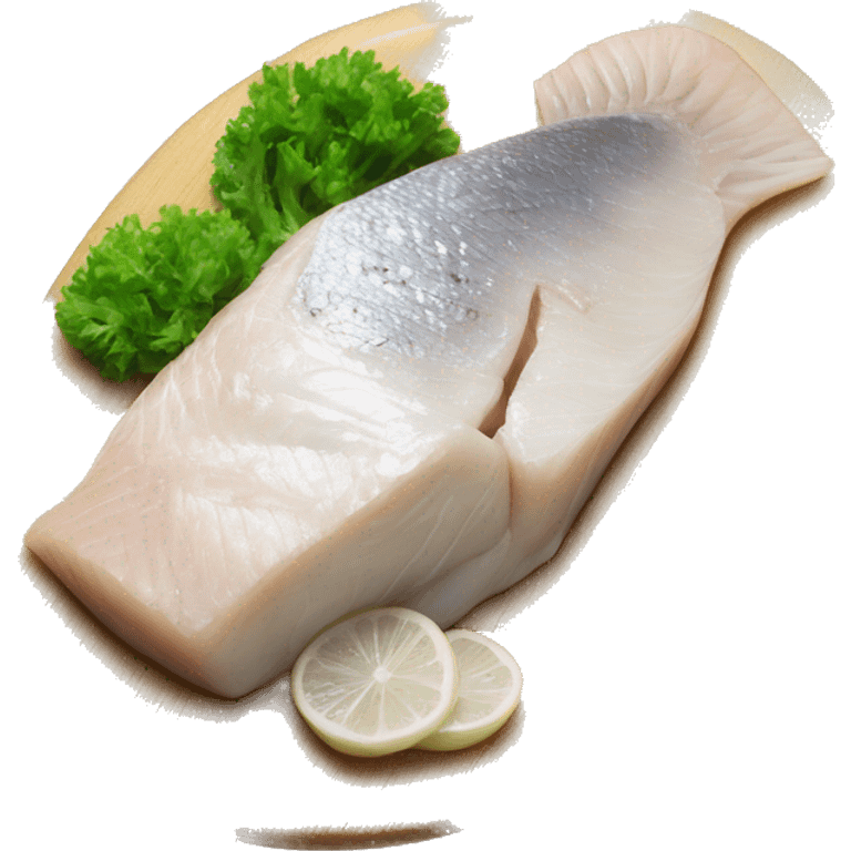 Pacific cod steak with the silver skin emoji