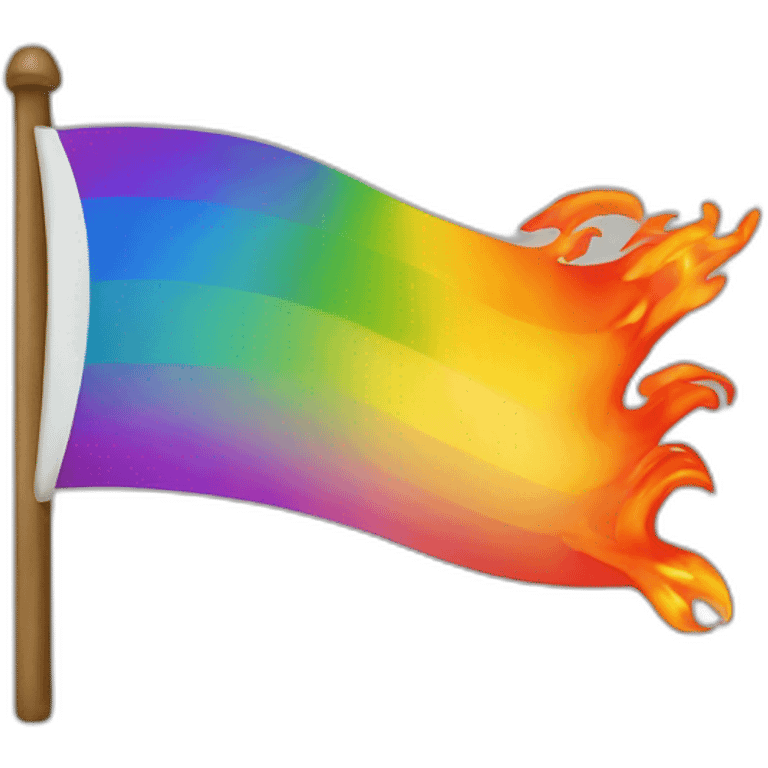 lgbt flag fire emoji