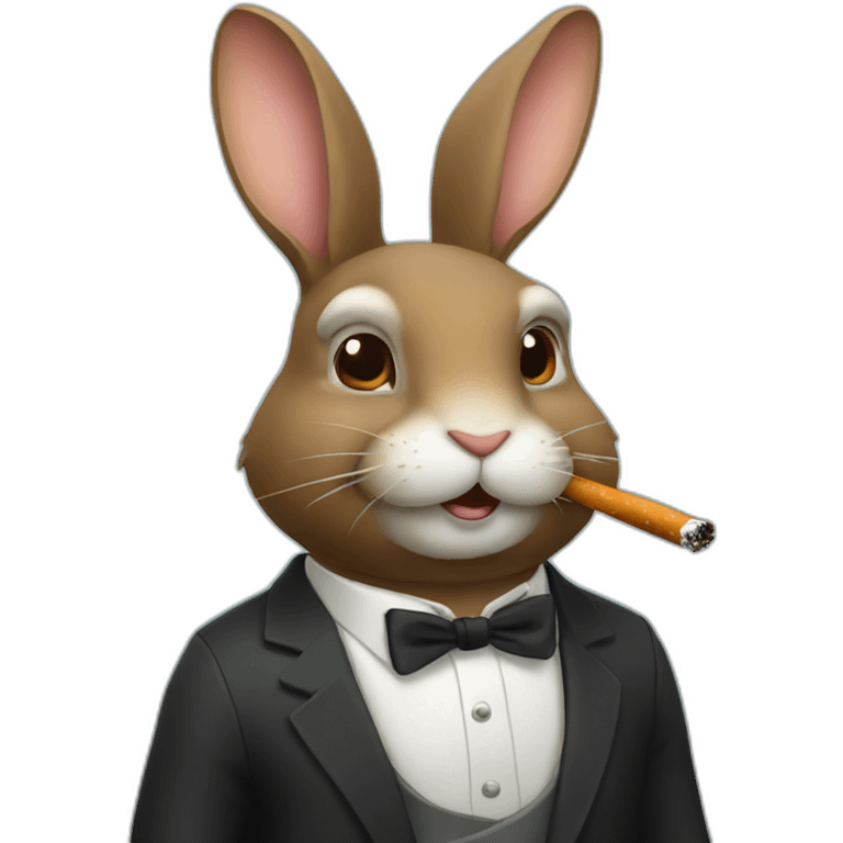 a smoking rabbit emoji