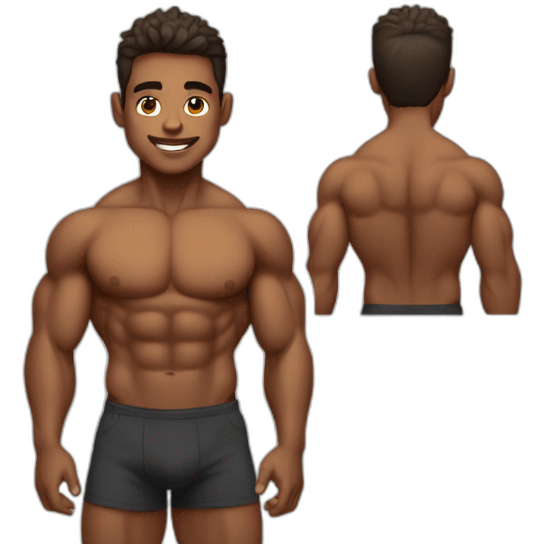 Bodybuilder young emoji