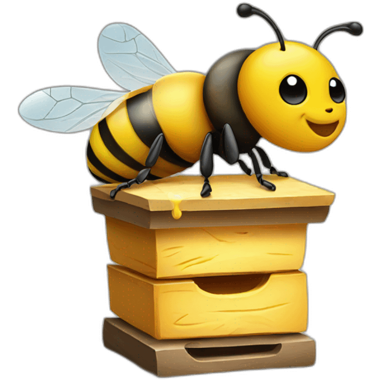 bee on hive emoji