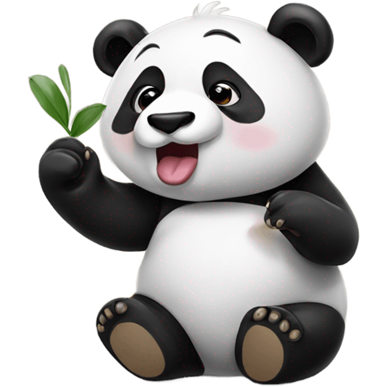 Panda blowing a kiss emoji